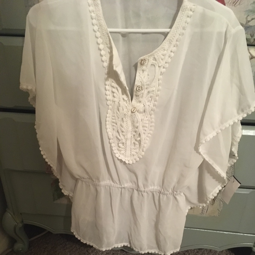 Sheer 70s style top